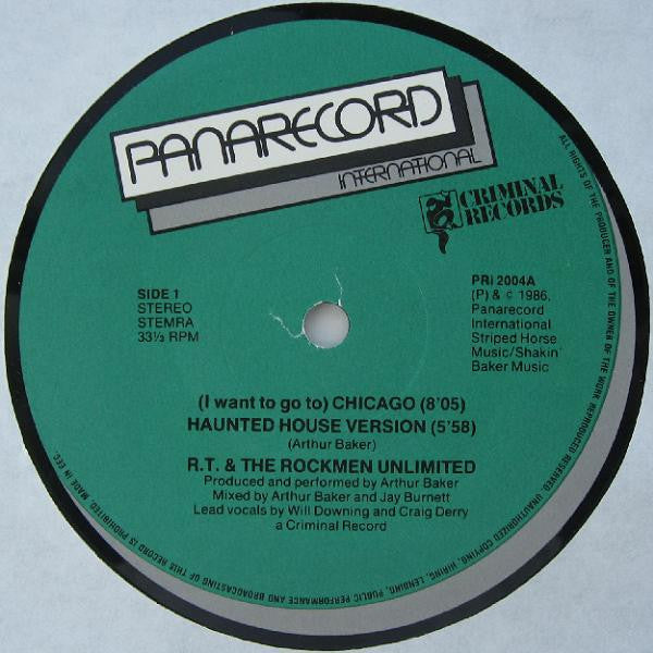 R.T. & The Rockmen Unlimited : (I Want To Go To) Chicago (12", Single)