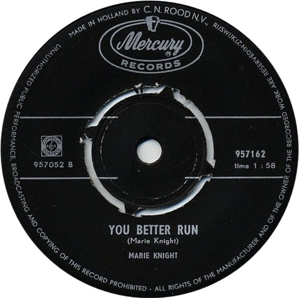 Marie Knight : Put My Trust In Thee / You Better Run (7", Single)