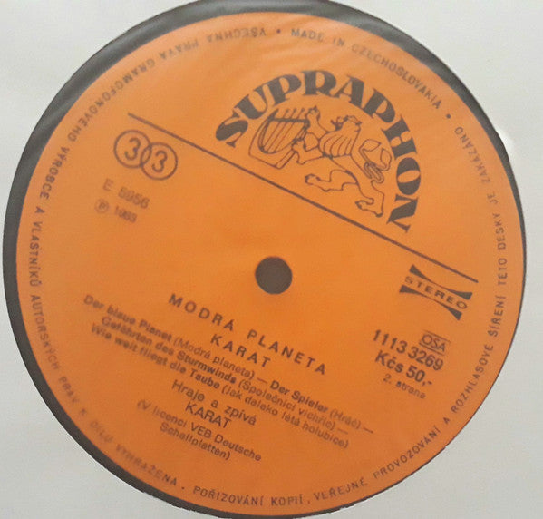 Karat : Modrá Planeta (LP, Album, RE)