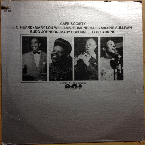 J.C. Heard / Mary Lou Williams / Edmond Hall / Maxine Sullivan : Cafe Society (LP, Comp, Mono, Promo)