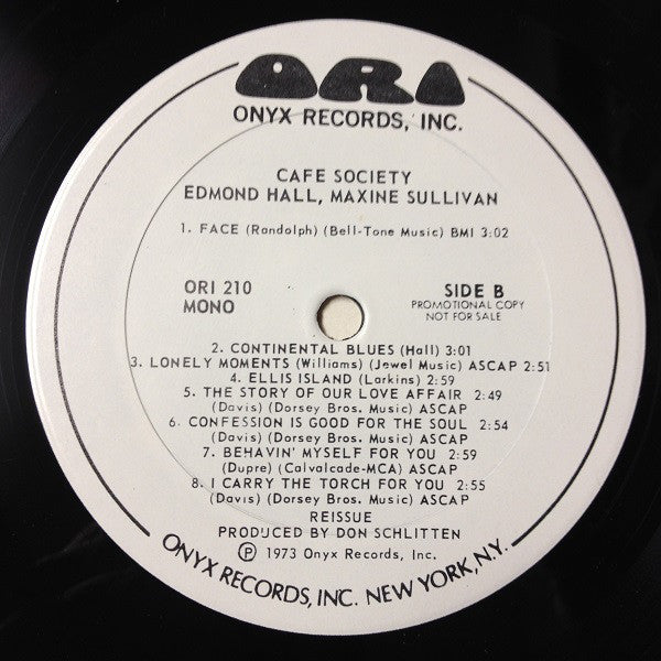 J.C. Heard / Mary Lou Williams / Edmond Hall / Maxine Sullivan : Cafe Society (LP, Comp, Mono, Promo)