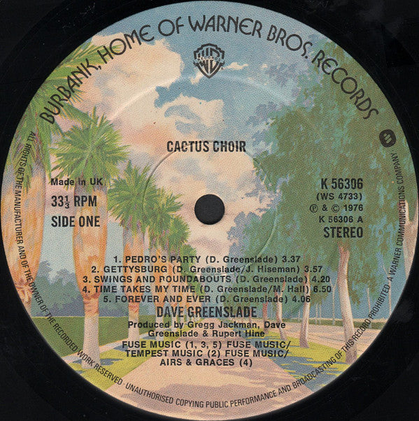 Dave Greenslade : Cactus Choir (LP, Album, Bur)