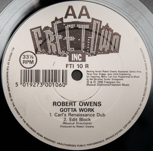 Robert Owens : Gotta Work (12")