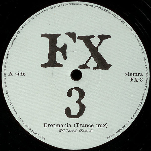 DJ Randy / Katana / W. Faber* : FX 3 (12")