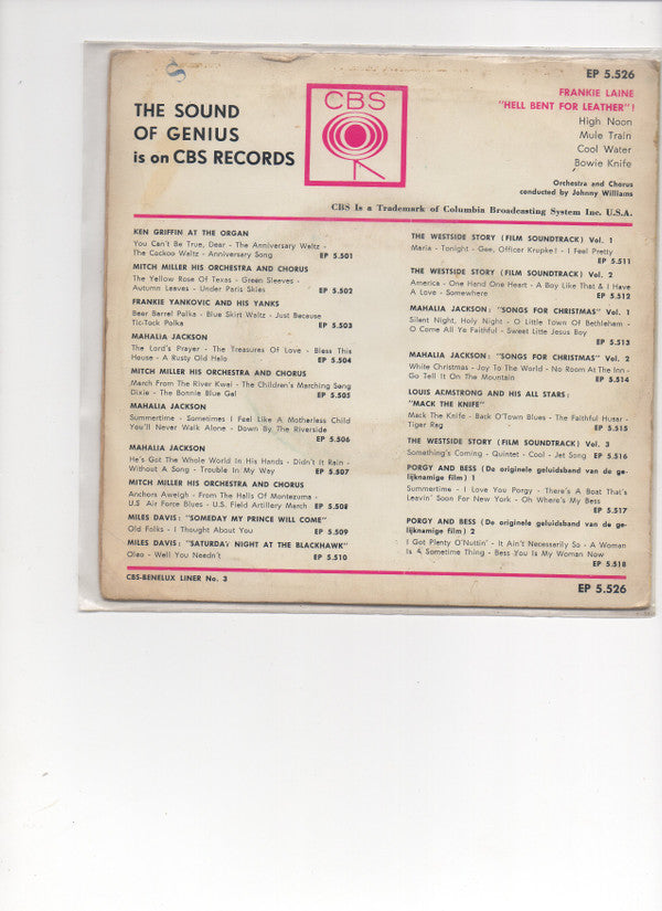 Frankie Laine : Hell Bent For Leather ! (7", EP)