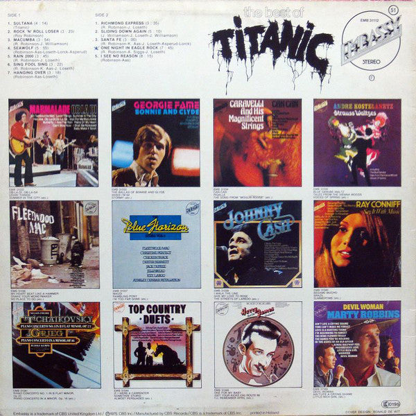 Titanic (3) : The Best Of Titanic (LP, Comp, RE)