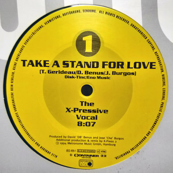 Gerideau : Take A Stand For Love (12")