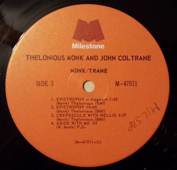 Thelonious Monk & John Coltrane : Monk / Trane (2xLP, Comp)