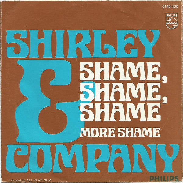 Shirley & Company : Shame, Shame, Shame (7", Single)