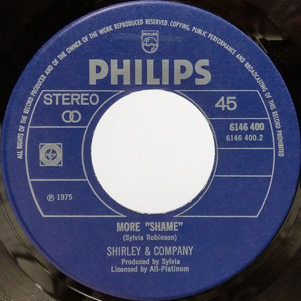 Shirley & Company : Shame, Shame, Shame (7", Single)