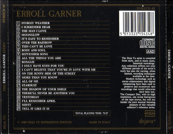 Erroll Garner : The Erroll Garner Story (CD, Comp)