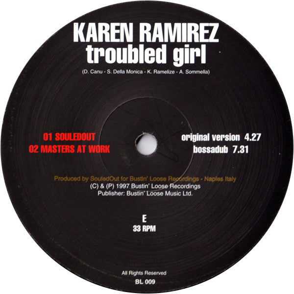 Karen Ramirez : Troubled Girl (5x12", Single, S/Edition)