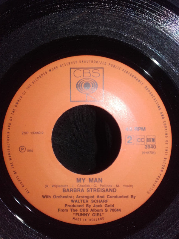 Barbra Streisand : Funny Girl / My Man (7", Single)