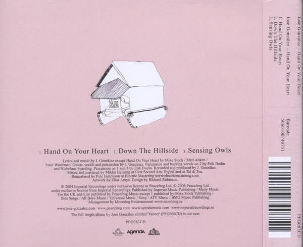 José González : Hand On Your Heart (CD, Single)