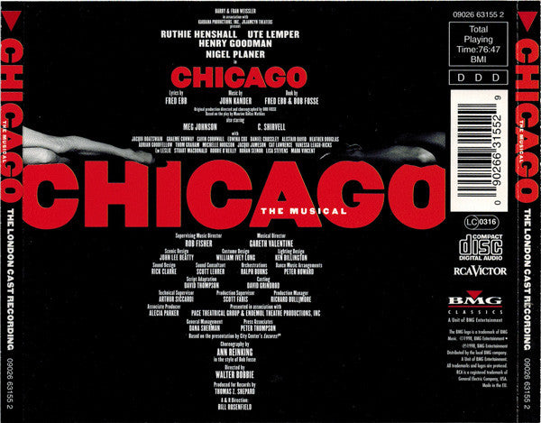 Various : Chicago The Musical (The London Cast Recording) (CD, Album)