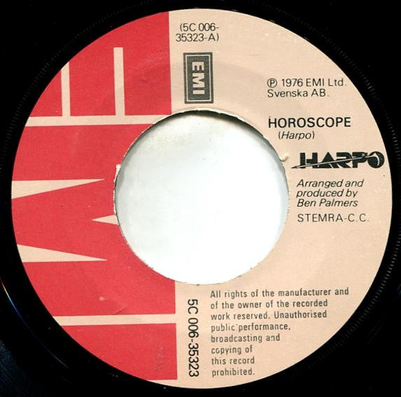 Harpo : Horoscope (7", Single)