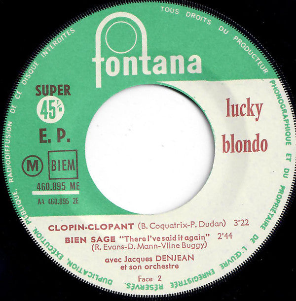 Lucky Blondo : Tu Me Regretteras (7", EP)