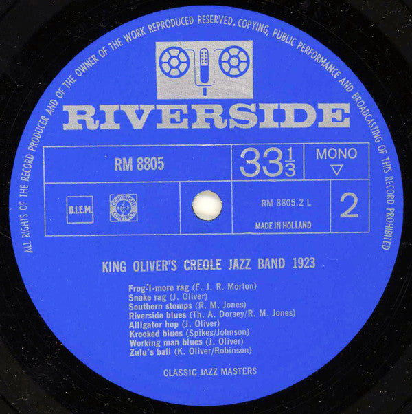 King Oliver's Creole Jazz Band Featuring Louis Armstrong & Johnny Dodds : 1923   (LP, Comp, Mono)