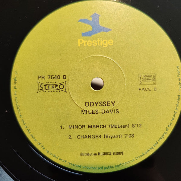 Miles Davis : Odyssey! (LP, Album, RE, RM)