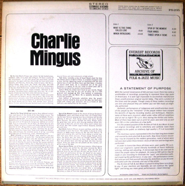 Charles Mingus : Charlie Mingus (LP, Comp, RE)
