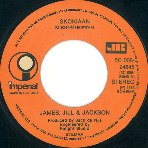 James, Jill & Jackson : Skokiaan (7")