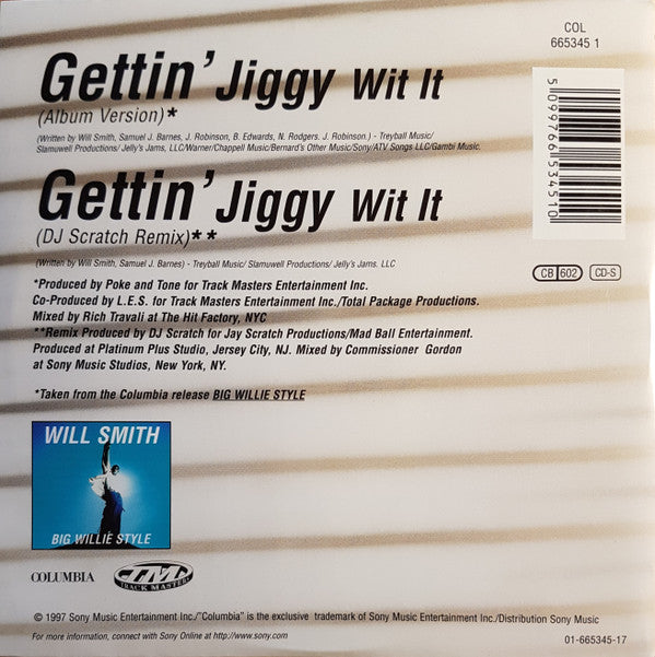 Will Smith : Gettin' Jiggy Wit It (CD, Single, Car)