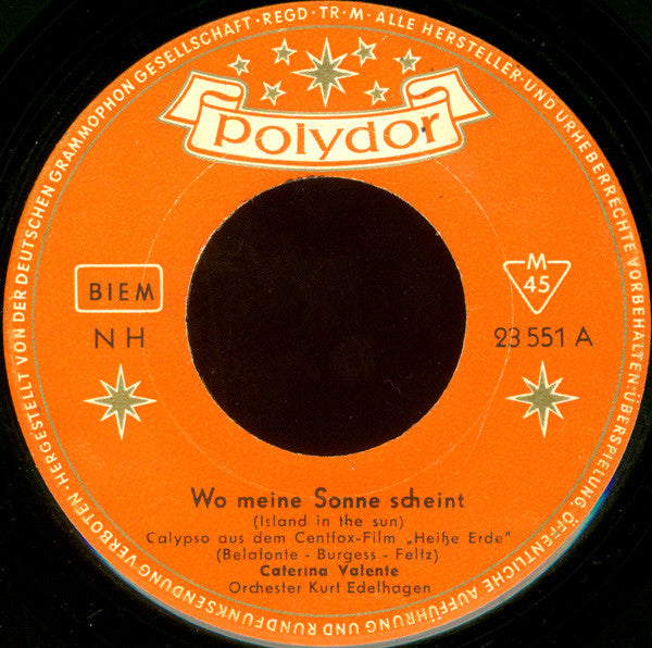 Caterina Valente : Wo Meine Sonne Scheint / Romeo (7", Single, Mono)