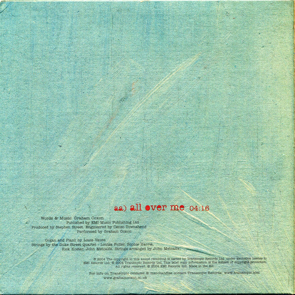 Graham Coxon : Freakin' Out / All Over Me (7", Single, Ltd, Gat)