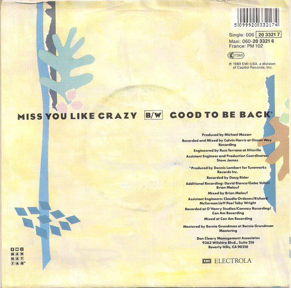 Natalie Cole : Miss You Like Crazy (7", Single)