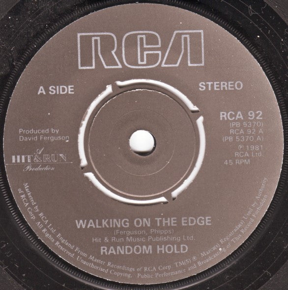 Random Hold : Walking On The Edge (7")