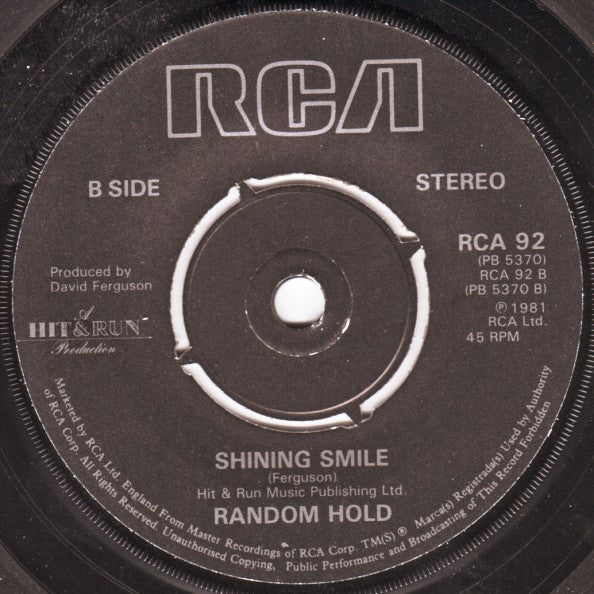 Random Hold : Walking On The Edge (7")