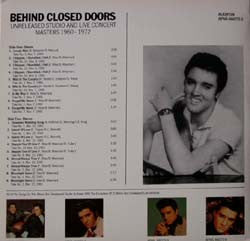 Elvis Presley : Behind Closed Doors 1 -Unreleased Studio And Live Concert Masters 1960-1972 (10", Comp, Unofficial)
