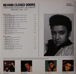 Elvis Presley : Behind Closed Doors 2 (Unreleased Studio And Live Concert Masters 1960-1972) (10", Comp, Unofficial)