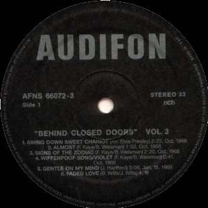 Elvis Presley : Behind Closed Doors 3 (Unreleased Studio And Live Concert Masters 1960-1972) (10", Comp, Unofficial)