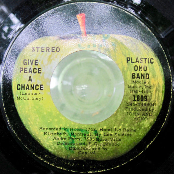 The Plastic Ono Band : Give Peace A Chance / Remember Love (7", Single)