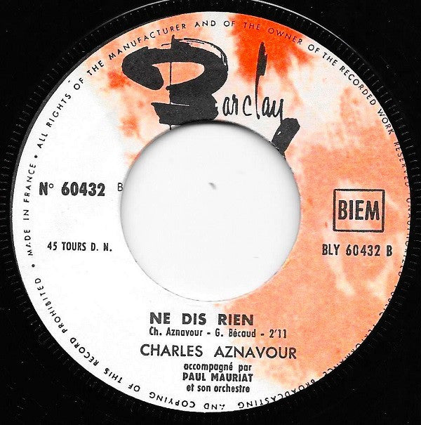 Charles Aznavour : La Mamma (7", Single)