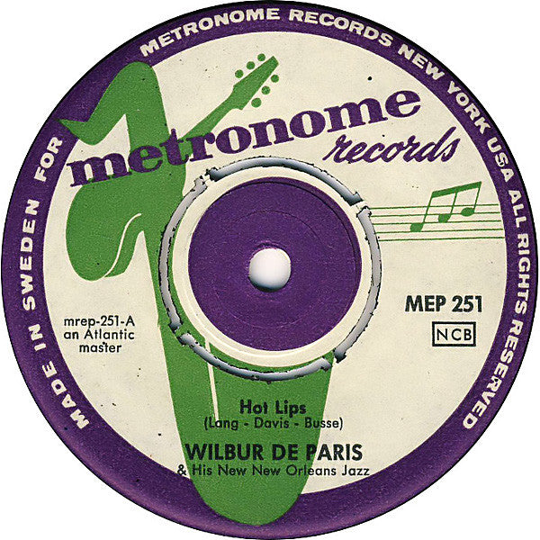 Wilbur De Paris And His New New Orleans Jazz : Wilbur De Paris And His New New Orleans Jazz (Vol. 2) (7", EP)