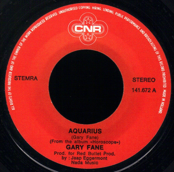 Gary Fane : Aquarius (7", Single)
