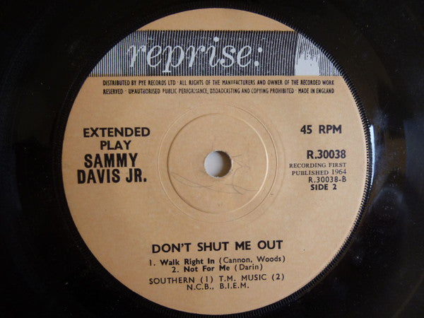 Sammy Davis Jr. : Don't Shut Me Out (7", EP)