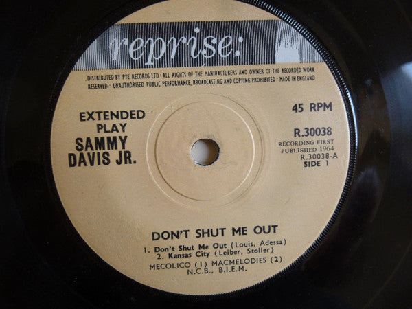 Sammy Davis Jr. : Don't Shut Me Out (7", EP)