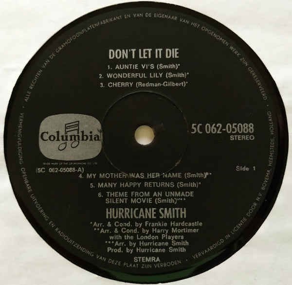 Hurricane Smith : Don't Let It Die (LP, Album)