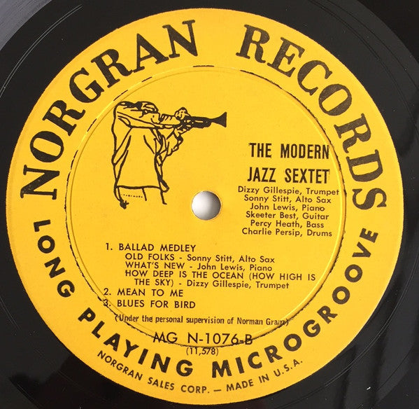 The Modern Jazz Sextet : The Modern Jazz Sextet (LP, Album, Mono, Yel)