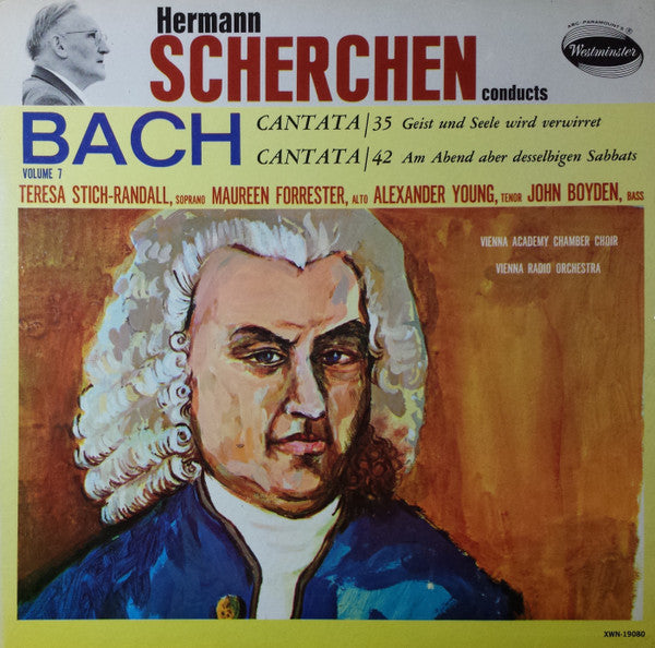 Johann Sebastian Bach ; Hermann Scherchen, ORF Symphonieorchester, Wiener Akademie Kammerchor : Bach: Cantata No. 35 & Cantata No. 42 (LP, Album, Mono)