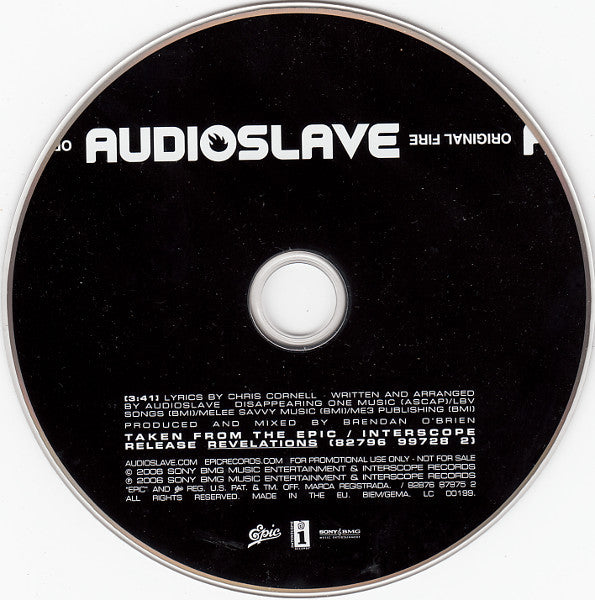 Audioslave : Original Fire (CD, Single, Promo)