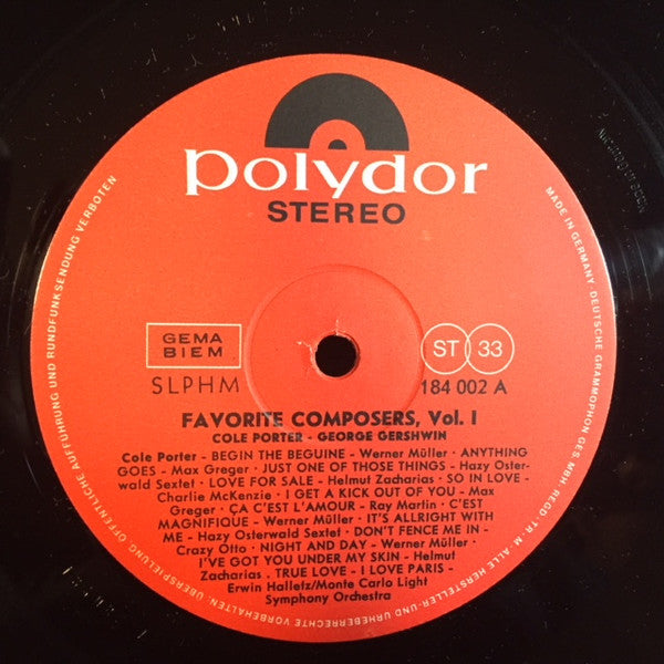 Cole Porter / George Gershwin : Favorite Composers Vol.1 (LP)