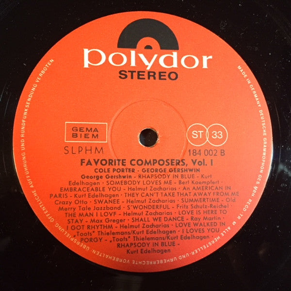 Cole Porter / George Gershwin : Favorite Composers Vol.1 (LP)