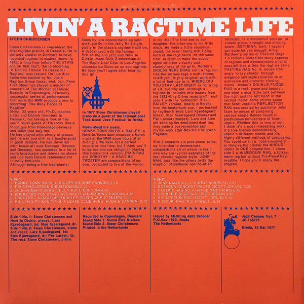 Steen Christensen (2) : Livin' A Ragtime Life (LP)