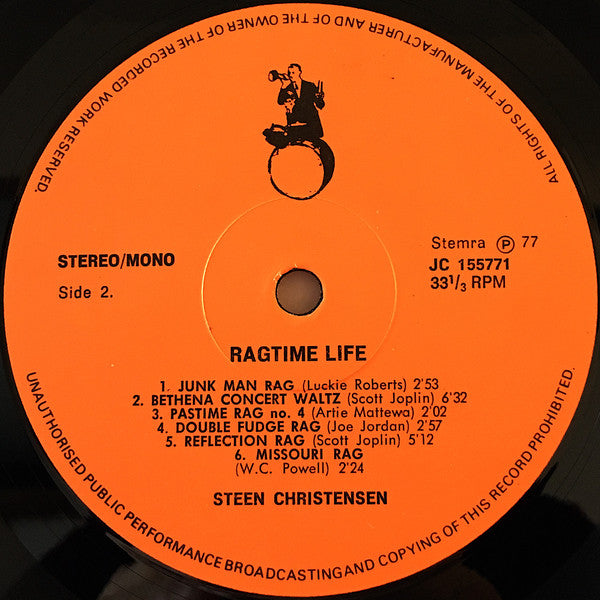 Steen Christensen (2) : Livin' A Ragtime Life (LP)