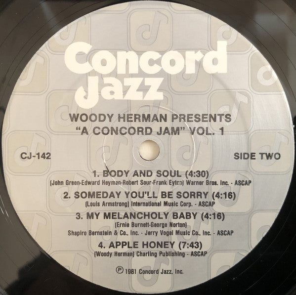 Woody Herman : Presents A Concord Jam Volume 1 (LP, Album)
