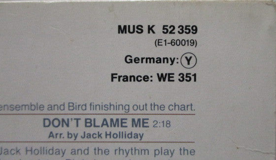 Charlie Parker With The Orchestra (4) : One Night In Washington (LP, Album)